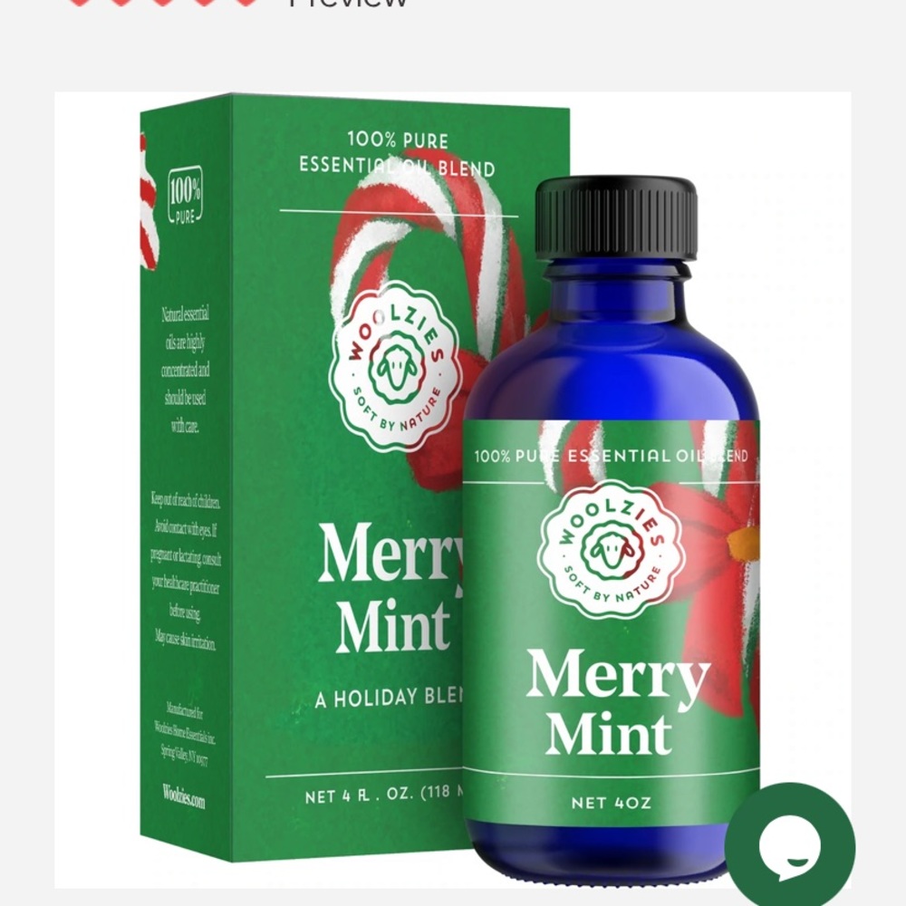 Woolzies Merry Mint essential oil 4oz
